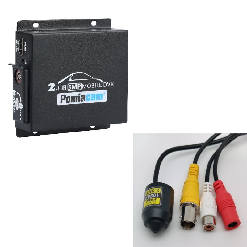 8MP AHD TVI DVR 2ch DVR car truck vehicle video record mobile DVR HDMI output 2CH MINI DVR HDMI CVBS AHD with remote control