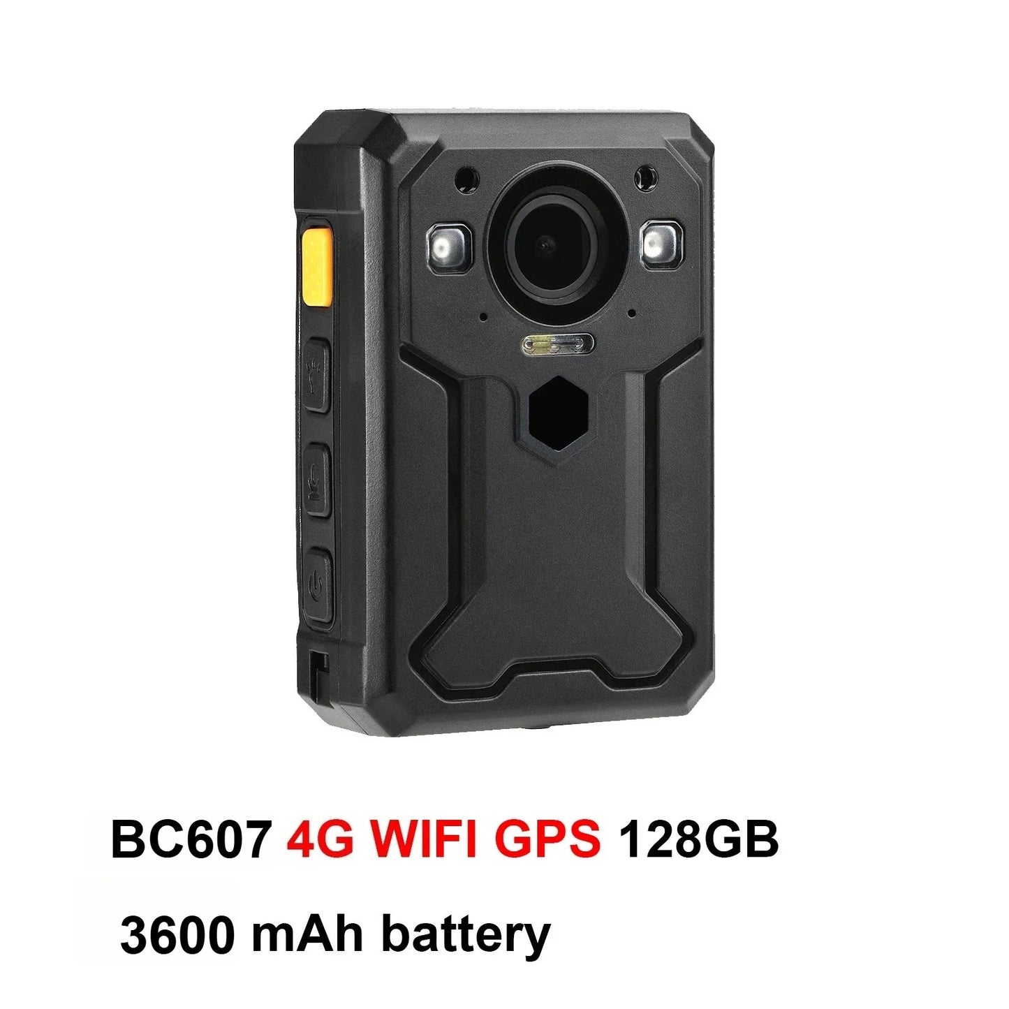 BC607 Body Worn Camera 4G WIFI GPS HD 1440P Live broadcast in real time,Facial Recognition,Intercom function,IP67 waterproof