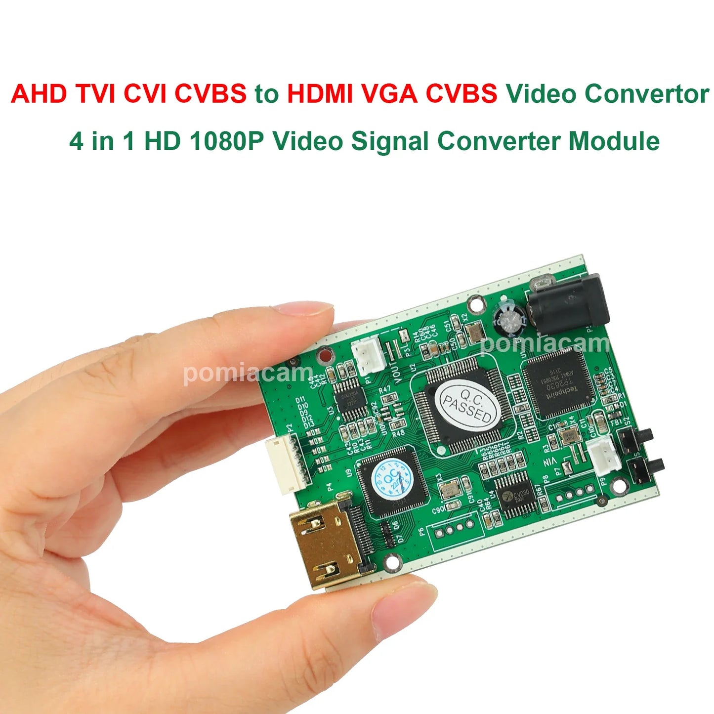 Wholesale AHD41 board 5PCS/lot AHD TVI CVI CVBS to HDMI VGA CVBS Video Convertor 4 in 1 HD 1080P Video Signal Converter Module model AHD41 board