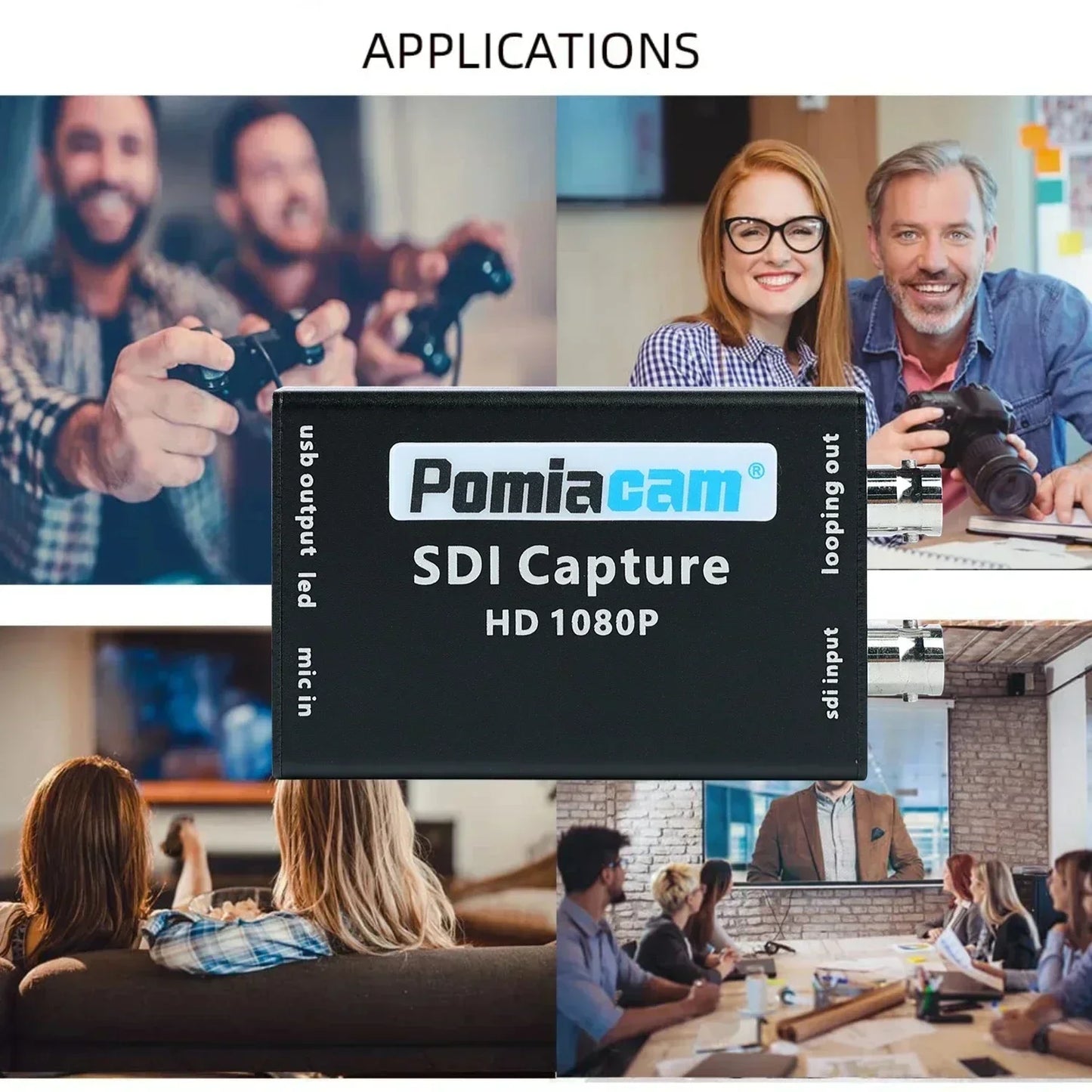 SDI To USB Adapter Converter 1080P SDI To USB Video Capture Card UVC SDI Input and USB Output To The Computer Plug-and-play