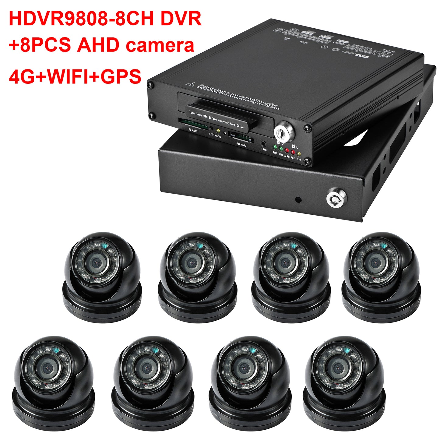 4G WIFI GPS Security DVR HDVR9808 Mini Mobile DVR with SD Card Slot 8CH HDD Video Record System AHD HDVR Car Bus Truck Vehicle