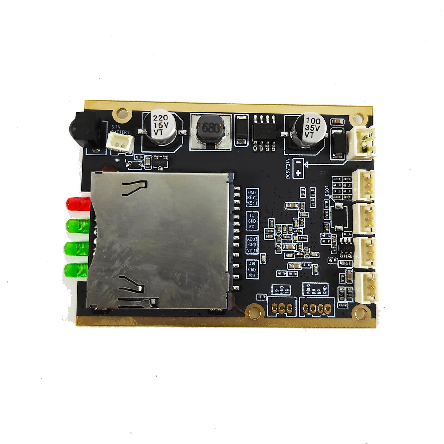 1CH MINI DVR PCB Board kun D1 Rezolucio Teleregilo H264 Subteno ĝis 512G SD-karto CVBS NTSC PAL videoregistrado modulo