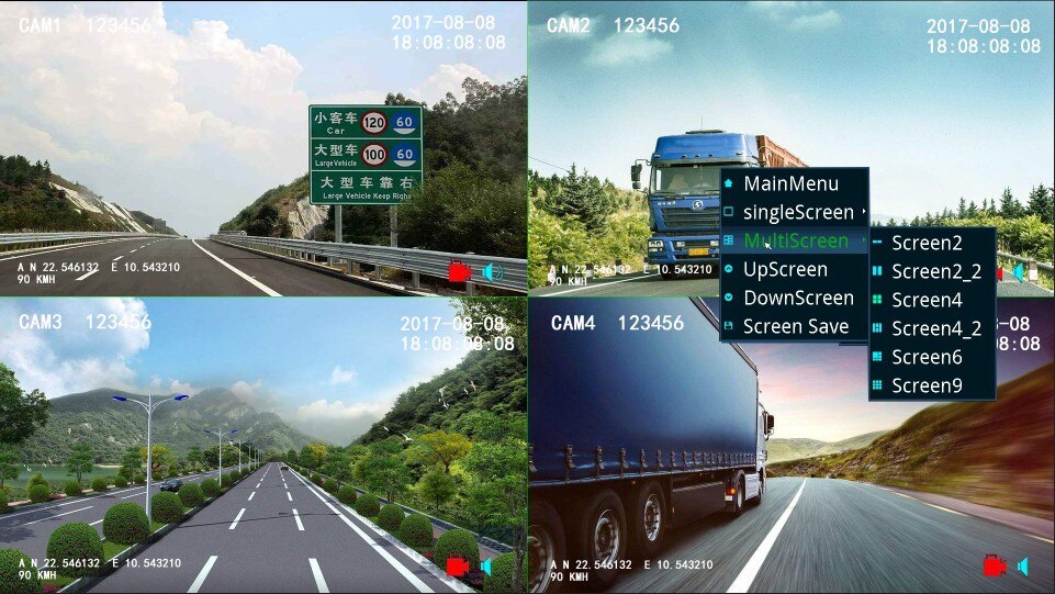 4CH AHD mobile dvr surveillance for truck car Bus Vehicle Mobile SDVR004 Pro 4channel SD Card video recorder for AHD camera