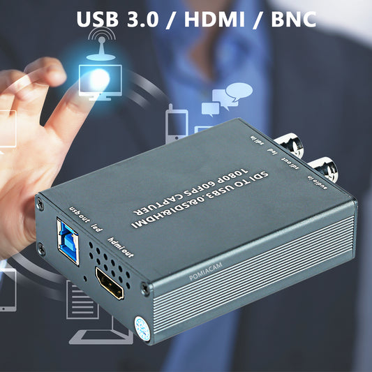 SDI al USB 3.0 1080P 60fps YUY2 SDI Sensilo HDMI Loopout Eligo SDI/HDMI Aŭdio-Video-Sensilo-Karto por Vindozo, Linukso, OS Ludo Streaming Videoregistrado