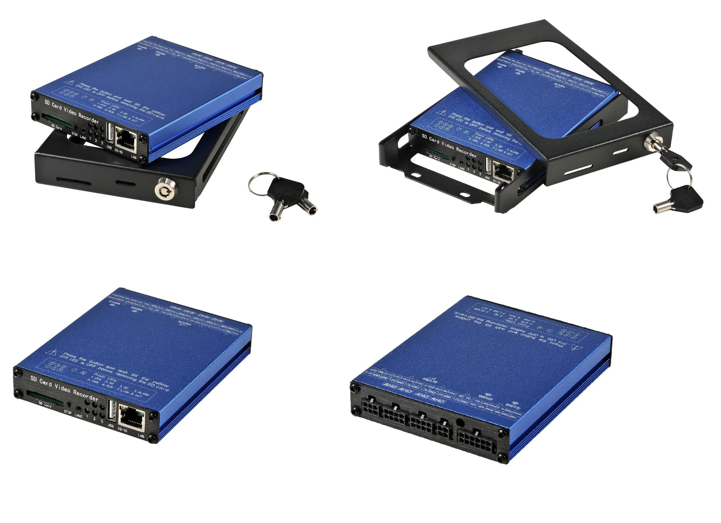 4-channel video monitoring with 4pcs AHD camera for car bus vehicle SDVR104 4CH AHD 1080P video recorder sd card DVR
