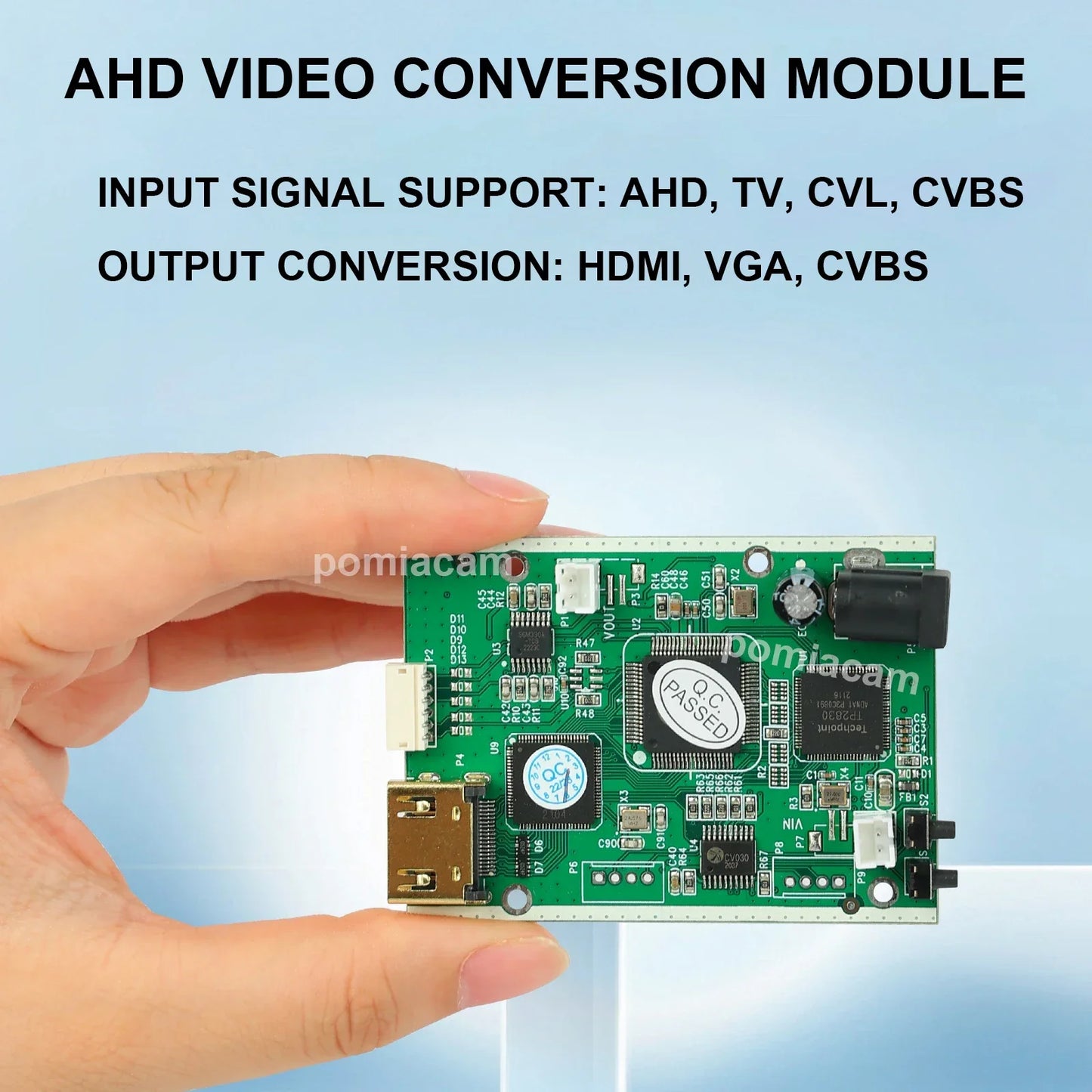 Wholesale AHD41 board 5PCS/lot AHD TVI CVI CVBS to HDMI VGA CVBS Video Convertor 4 in 1 HD 1080P Video Signal Converter Module model AHD41 board