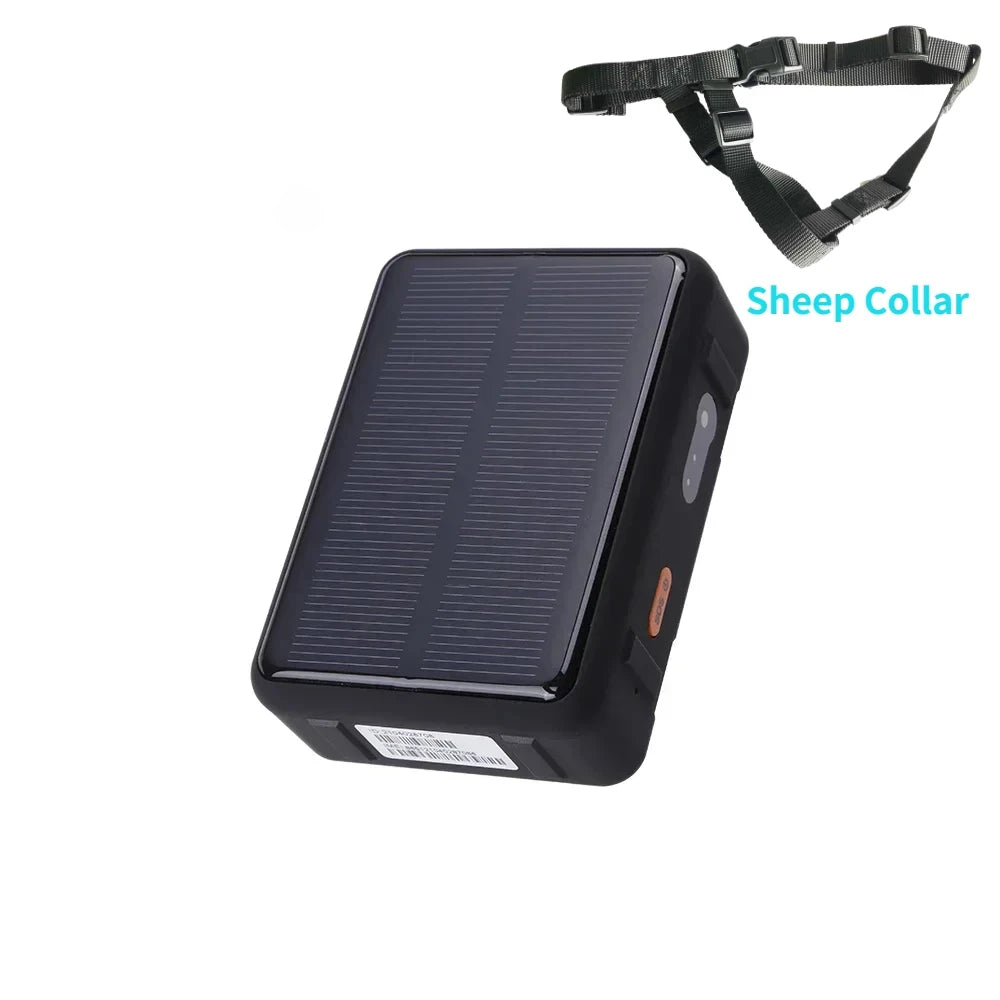 RF-V44 Solar GPS Tracker 4G/3G/2G Real-time GPS Tracker Anti-remove SOS Alarm 9000mAh Battery for Sheep Cow Cattle Waterproof