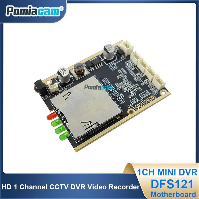 DFS121 1CH Mini Video Recording DVR Board Module CCTV Camera Recorder One Channel Board Infrared Remote Control Support SD Card