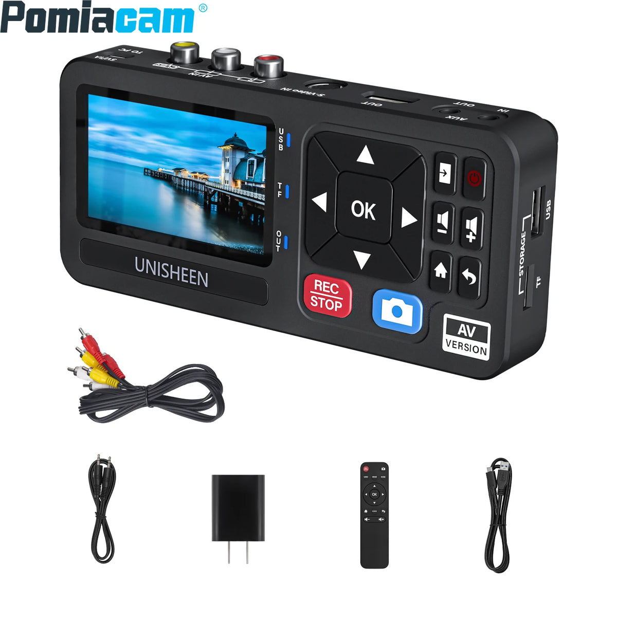 UR230A Audio Video Capture Recorder CVBS/S-Video To MP4 1080P Recording USB/TF Storage VHS Converter Professional HD Capture Box