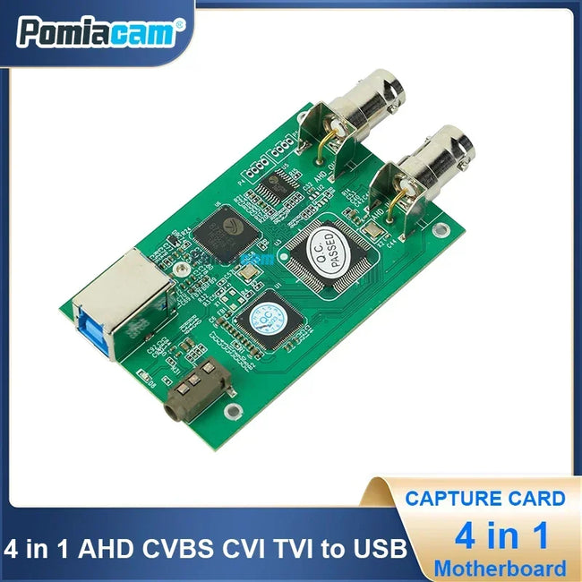 4in1 AHD CVBS CVI TVI to USB Video Converter AHD Audio Video Capture Card Module Board 1080P Analog HD Drive Free with Loop Out