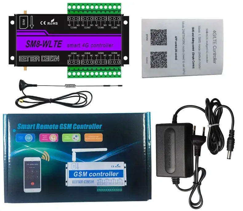 8 output Socket 4G Inching Relay Switch Module DC30V AC250V GSM Relay Switch Smart Life 4G Relay Module SM8