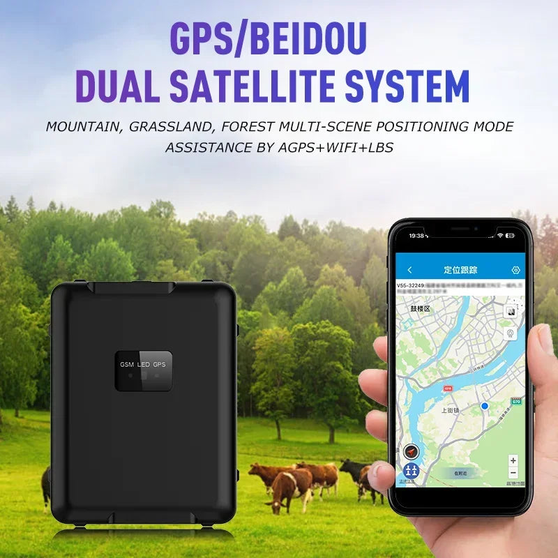 4G LTE GPS Tracker Sheep Cow Cattle Horse GPS Tracking Device Locator 30000mAh Long Standby Time IP67 Waterproof