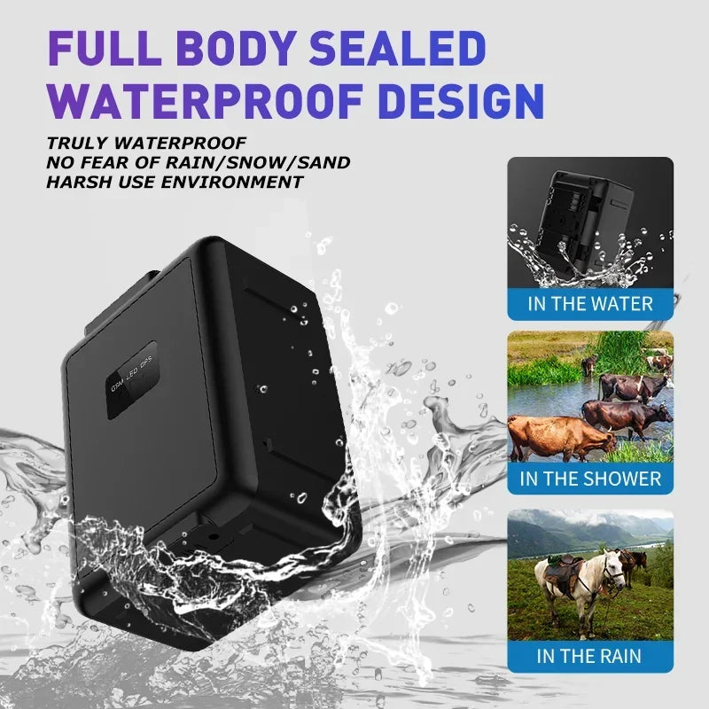 4G LTE GPS Tracker Sheep Cow Cattle Horse GPS Tracking Device Locator 30000mAh Long Standby Time IP67 Waterproof