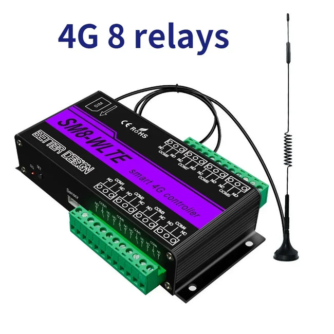 8 output Socket 4G Inching Relay Switch Module DC30V AC250V GSM Relay Switch Smart Life 4G Relay Module SM8