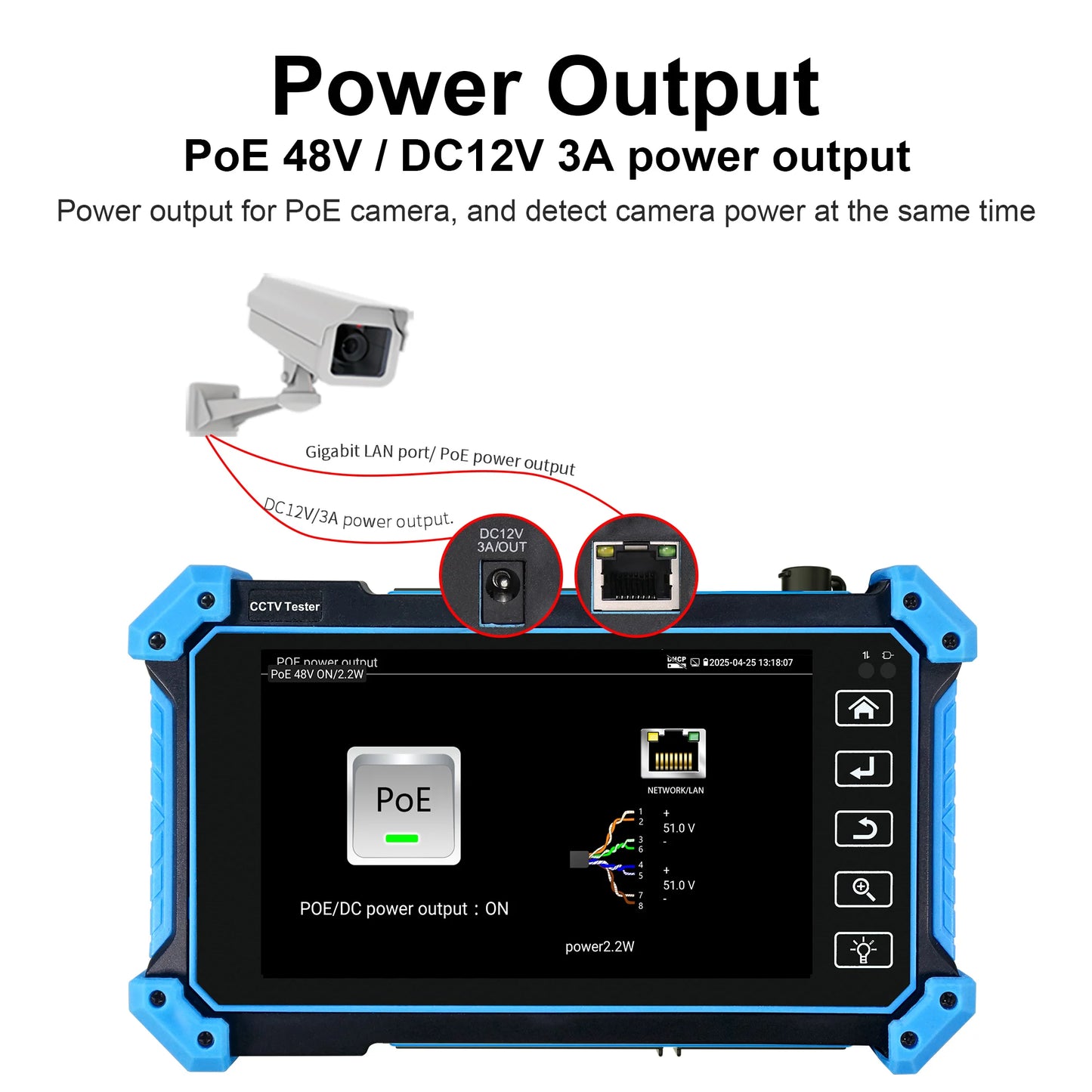 5.4 inch IPC-5200 Plus/IPC-5100 Plus Full 8MP IP CVI TVI AHD SDI Analog 6 IN 1 VGA  4K HD input IP Camera Tester