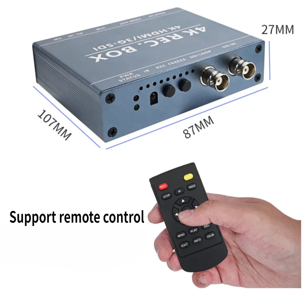 4K SDI HDMI Video Capture Box 3G-SDI DVI Signal Input 1080P HDMI Output One-Click Recording Factory Direct Support OEM/ODM