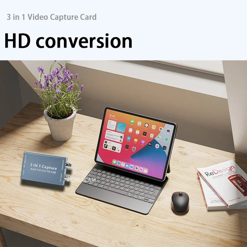 wholesale 3-in-1 Video Capture Card AHD TVI CVI Input USB2.0 Output Computer 1080P HD Drive-free Support Loop Out Support Customization