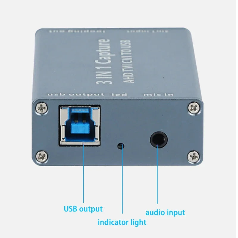 wholesale 3-in-1 Video Capture Card AHD TVI CVI Input USB2.0 Output Computer 1080P HD Drive-free Support Loop Out Support Customization
