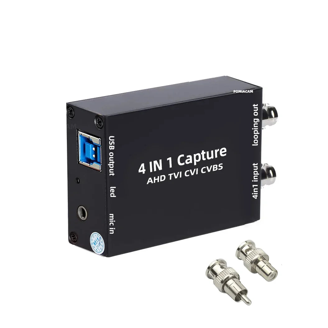AFN-4in1 Video Capture card 4 in 1 AHD CVBS CVI TVI to USB 2.0 Video Converter 1080P 60FPS For OBS /PotPlayer supports lossless loop out