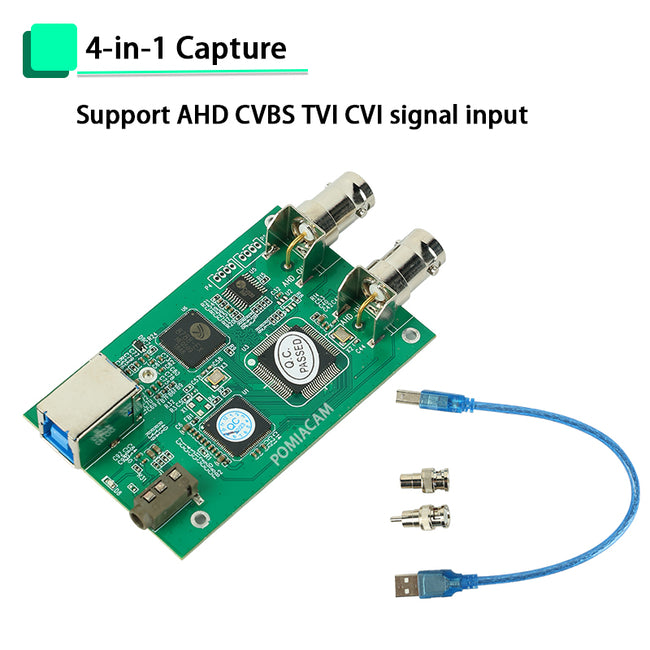 4 in 1 capture device Multi-Signal Video recording Capture Card – USB 2.0 High-Speed Device for AHD,CVBS,TVI,CVI HD Recording