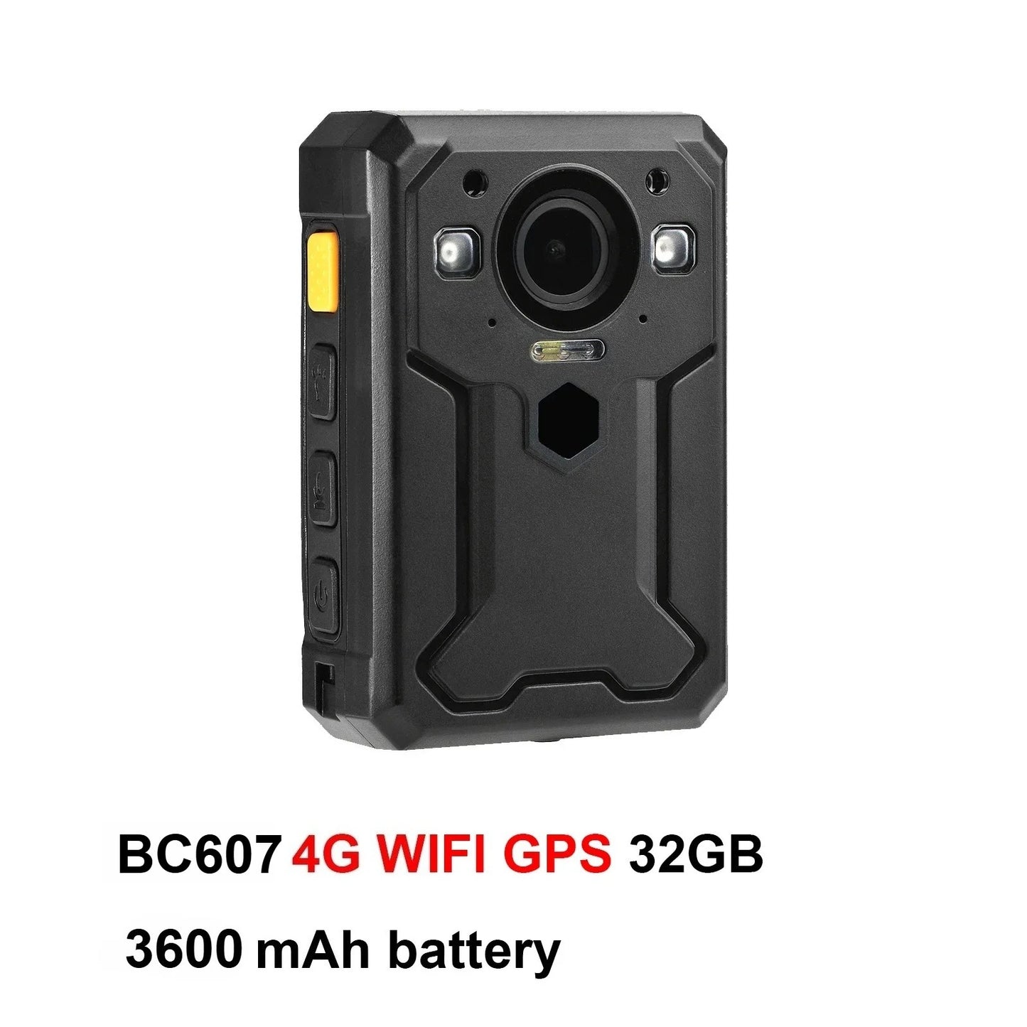 BC607 Body Worn Camera 4G WIFI GPS HD 1440P Live broadcast in real time,Facial Recognition,Intercom function,IP67 waterproof