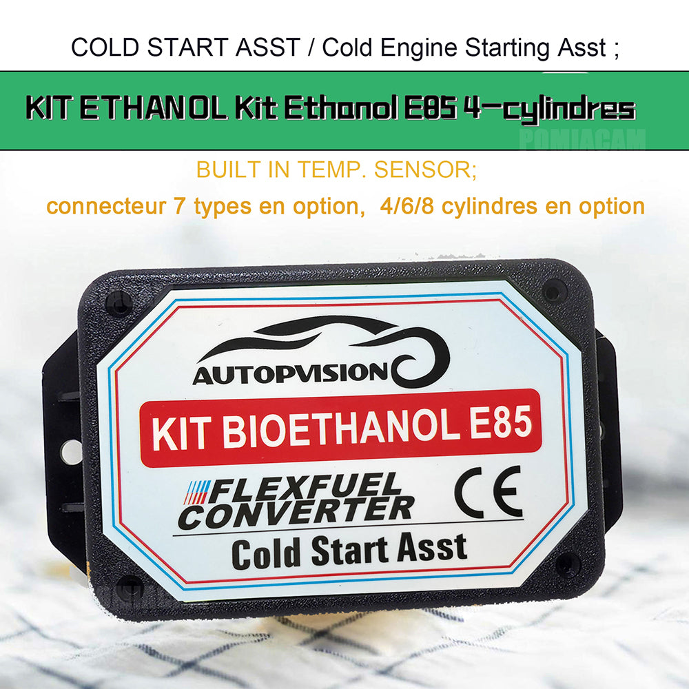 E85-konverta ilaro 4cyl kun Cold Start Asst. biofuel e85, etanolaŭto, bioetanol-konvertilo e85 fleksa fuelkompleto