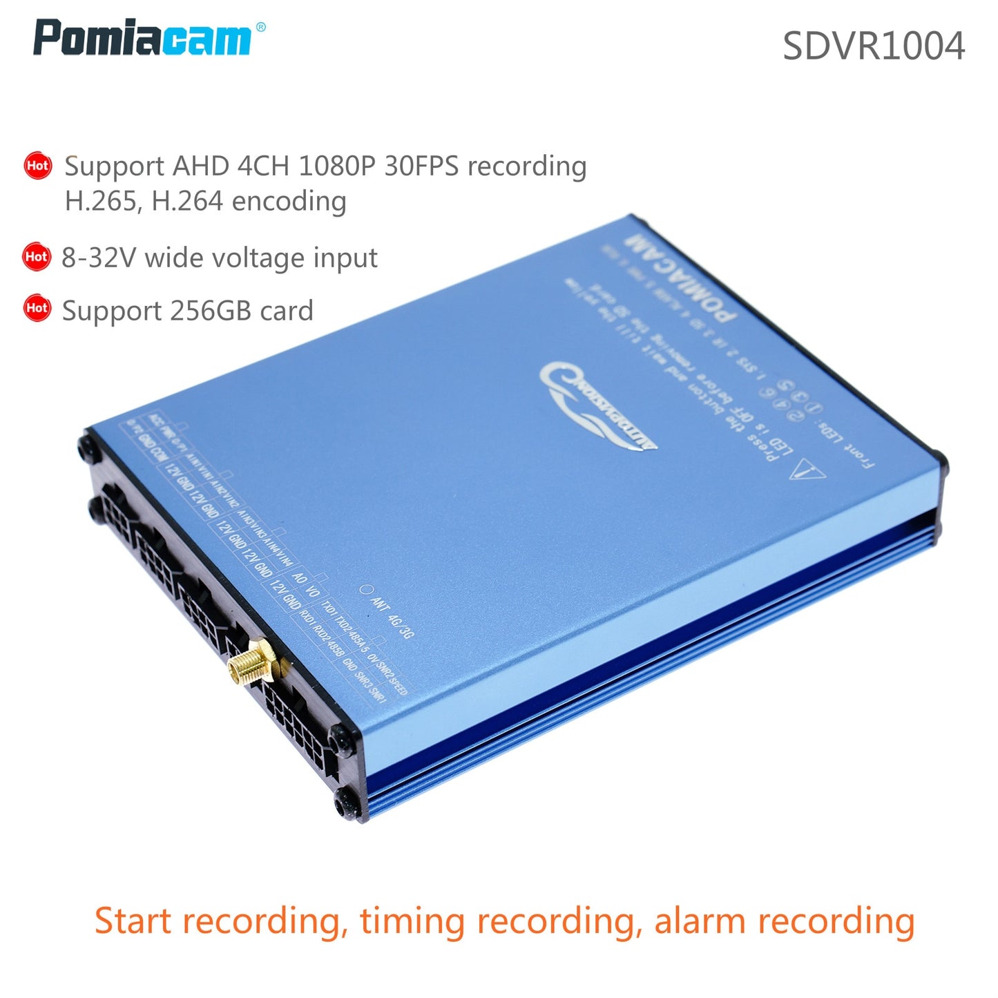 4CH AHD mobile dvr surveillance for truck car Bus Vehicle Mobile SDVR004 Pro 4channel SD Card video recorder for AHD camera